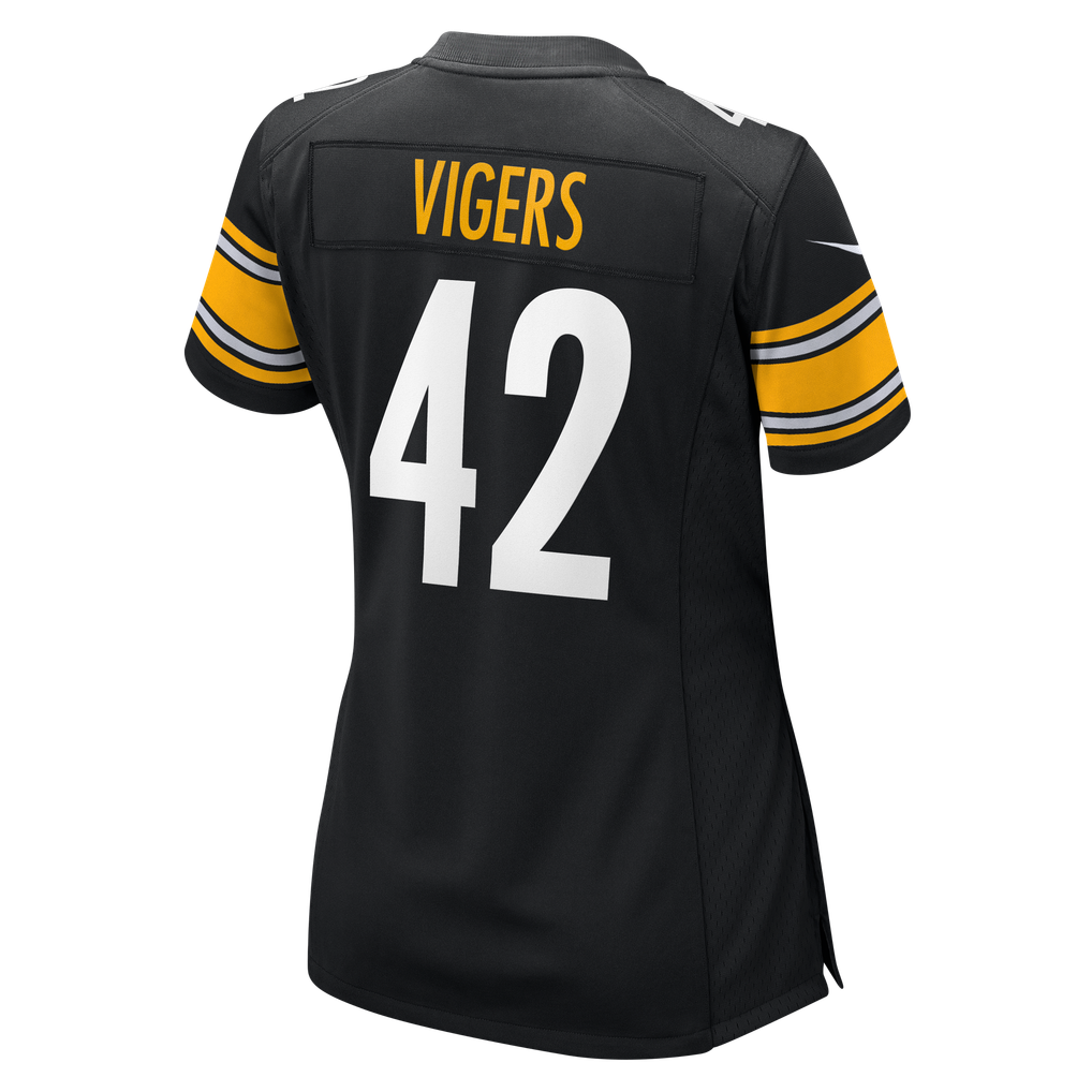 Women's Pittsburgh Steelers Car'lin Vigers Nike Black Team Game Jersey - Image 8