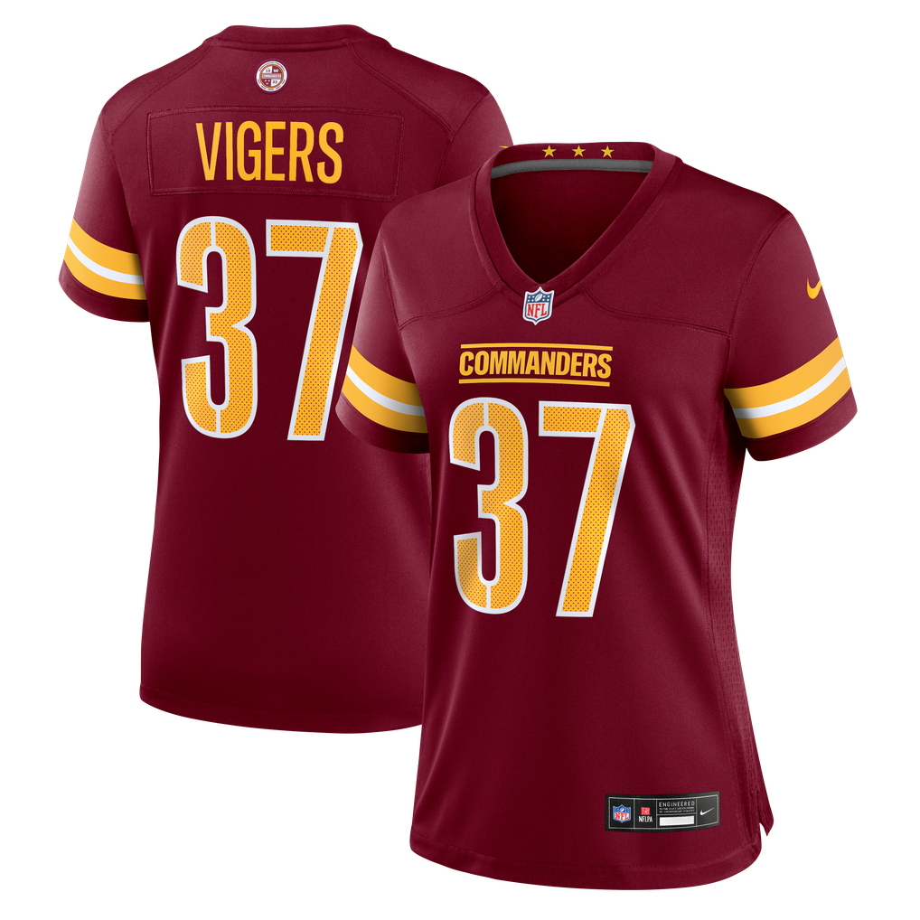Women's Washington Commanders Car'lin Vigers Nike  Burgundy Team Game Jersey - Image 1
