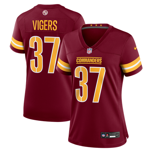 Women's Washington Commanders Car'lin Vigers Nike  Burgundy Team Game Jersey - Image 1