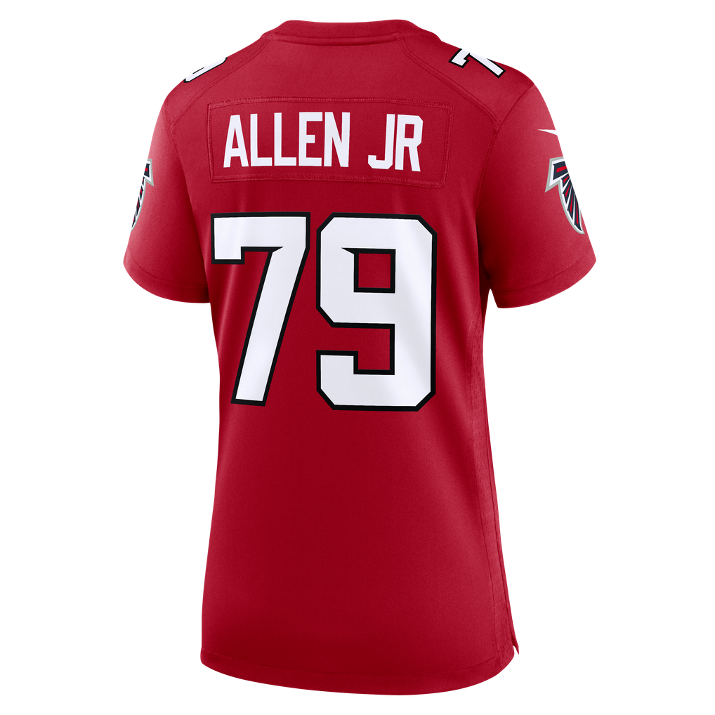 Women's Atlanta Falcons Carlos Allen Jr. Nike Red Team Game Jersey