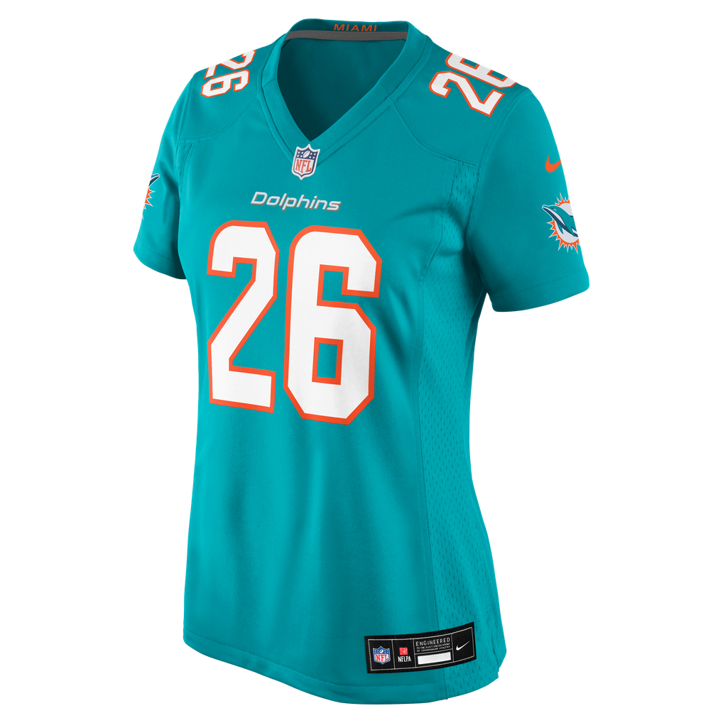 Women's Miami Dolphins Carlos Washington Jr. Nike Aqua Team Game Jersey - Image 7