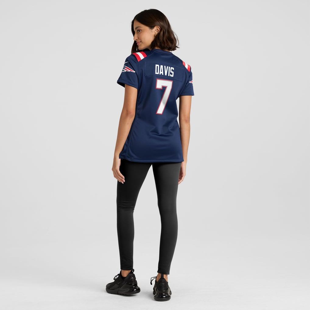 Women's New England Patriots Carlton Davis Nike Navy Team Game Jersey - Image 4