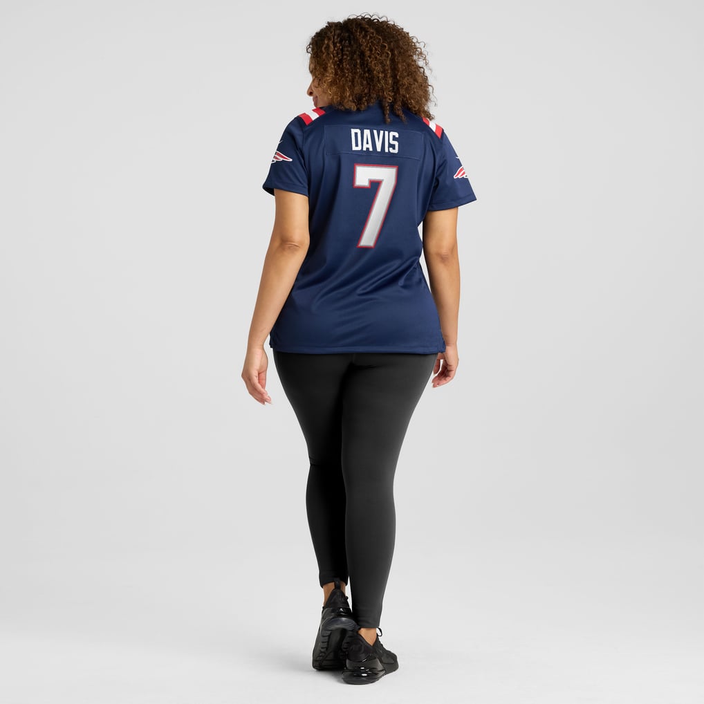 Women's New England Patriots Carlton Davis Nike Navy Team Game Jersey - Image 6