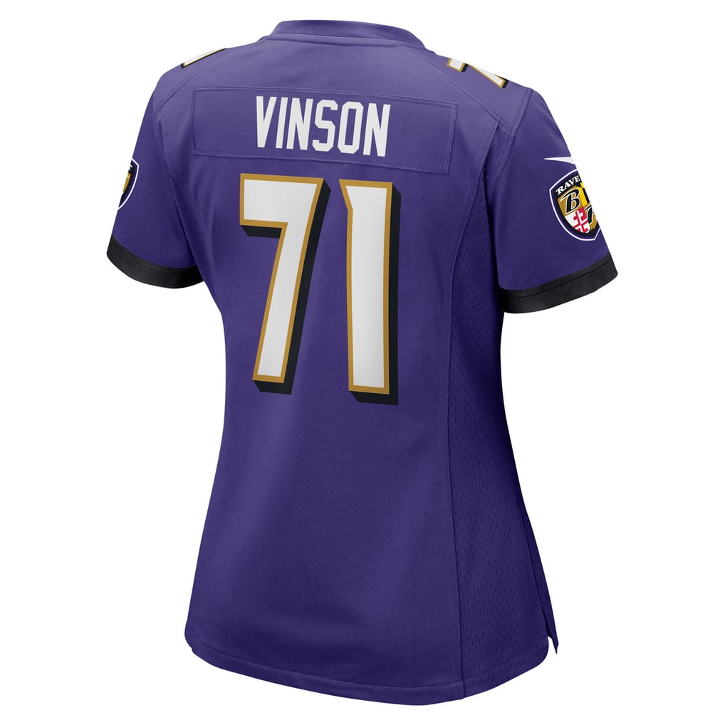 Women's Baltimore Ravens Carson Vinson Nike Purple Team Game Jersey