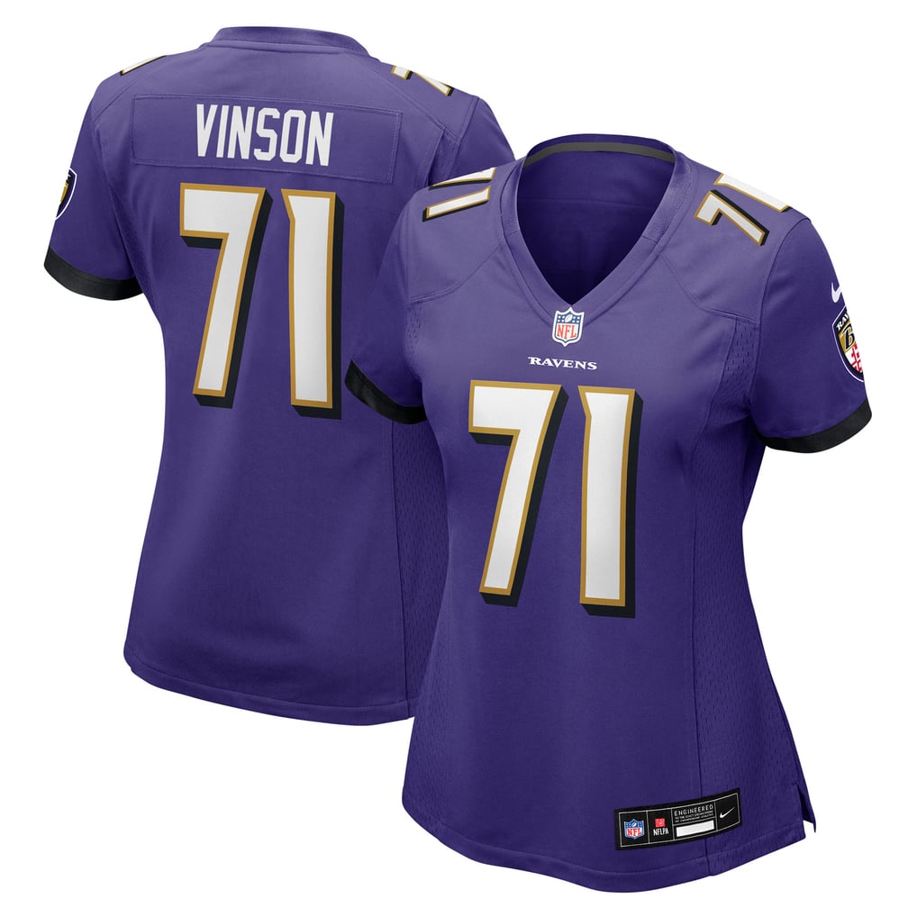 Women's Baltimore Ravens Carson Vinson Nike Purple Team Game Jersey