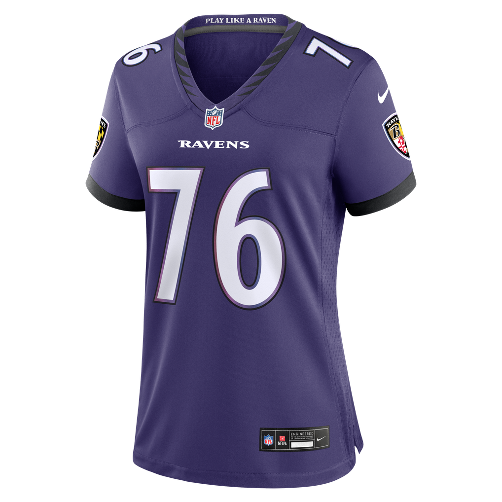 Women's Baltimore Ravens Carson Vinson Nike Purple Team Game Jersey