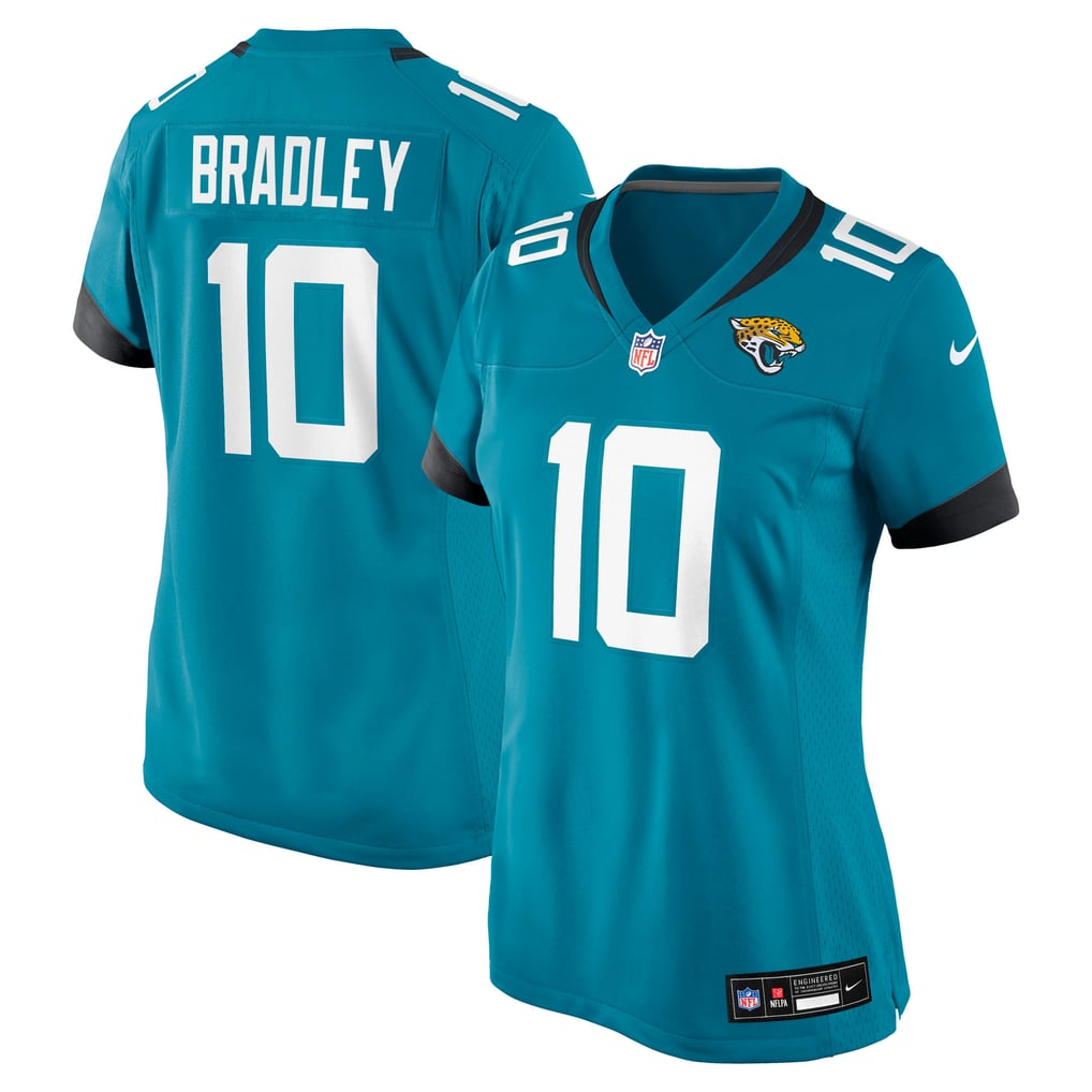 Women's Jacksonville Jaguars Carter Bradley Nike  Teal Team Game Jersey - Image 1