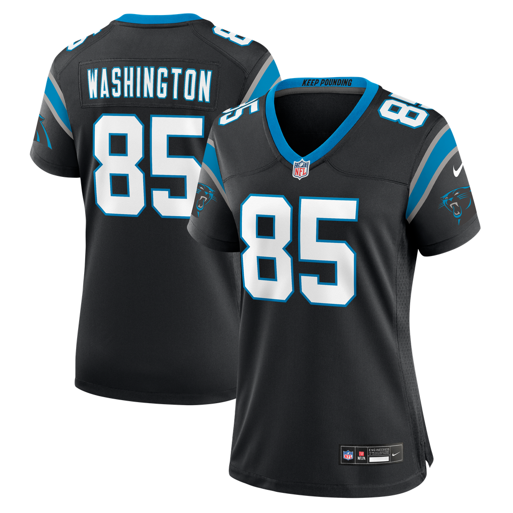 Women's Carolina Panthers Casey Washington Nike Black Team Game Jersey - Image 2