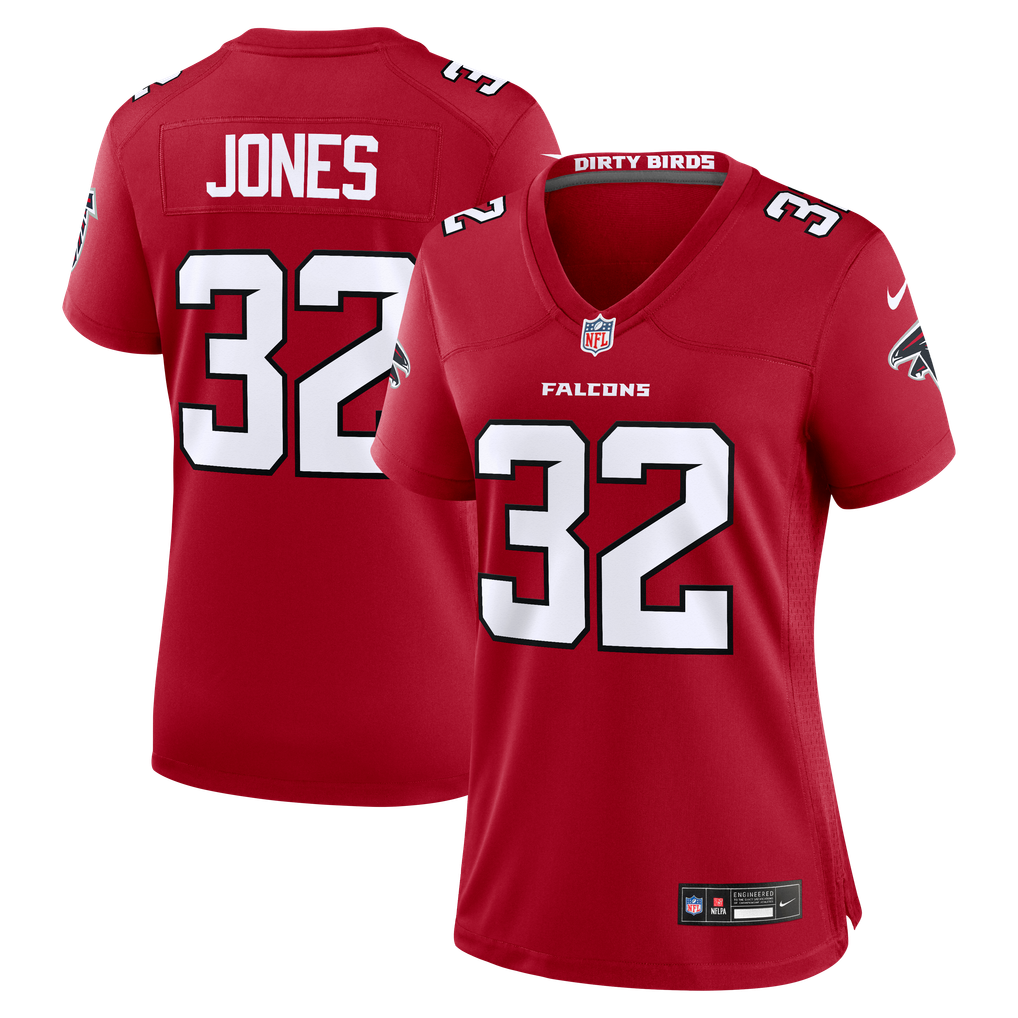 Women's Atlanta Falcons Cash Jones Nike Red Team Game Jersey