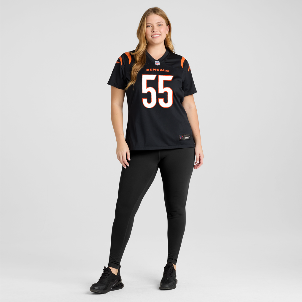 Women's Cincinnati Bengals Cashius Howell Nike Black Team Game Jersey - Image 5