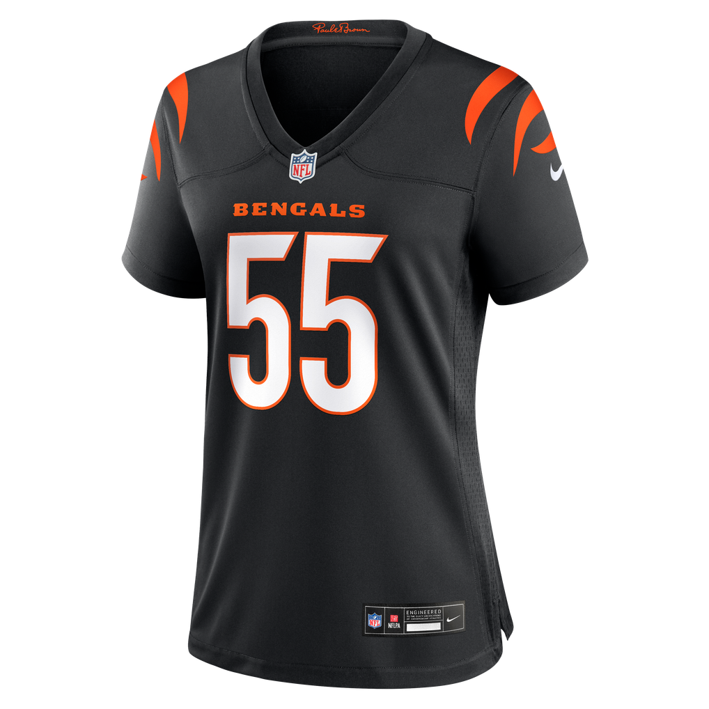 Women's Cincinnati Bengals Cashius Howell Nike Black Team Game Jersey - Image 7