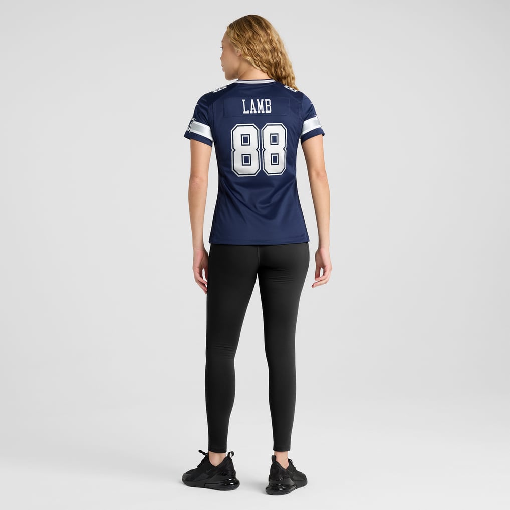 Women's Dallas Cowboys CeeDee Lamb Nike Navy Game Jersey - Image 6