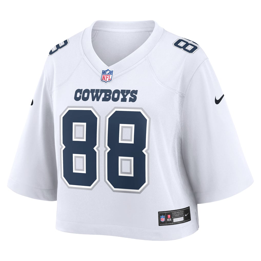 Women's Dallas Cowboys CeeDee Lamb Nike White Cropped Fashion Game Jersey - Image 3