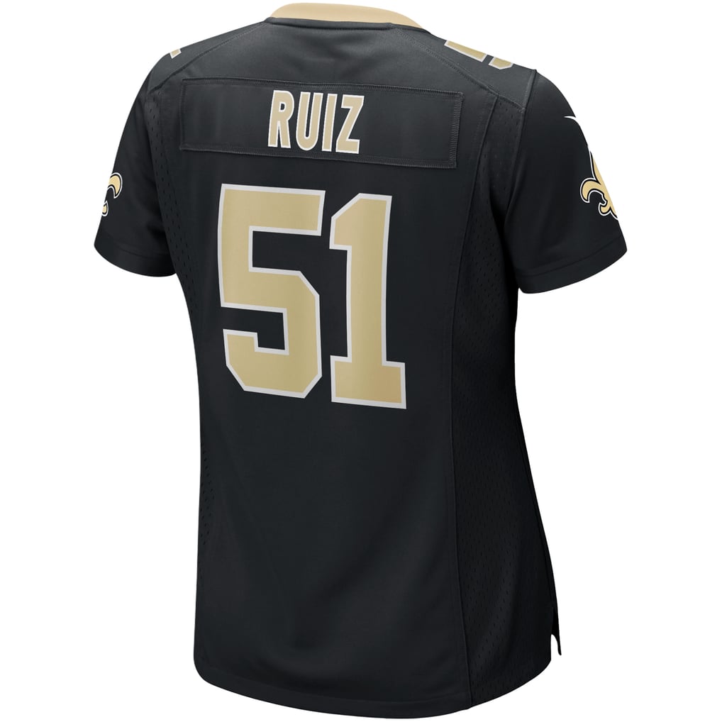 Women's New Orleans Saints Cesar Ruiz Nike Black Game Jersey - Image 4