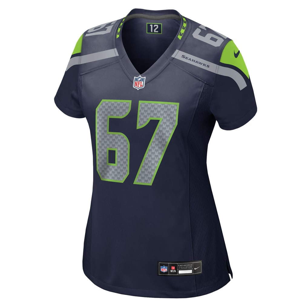 Women's Seattle Seahawks Charles Cross Nike  College Navy Team Game Jersey - Image 3