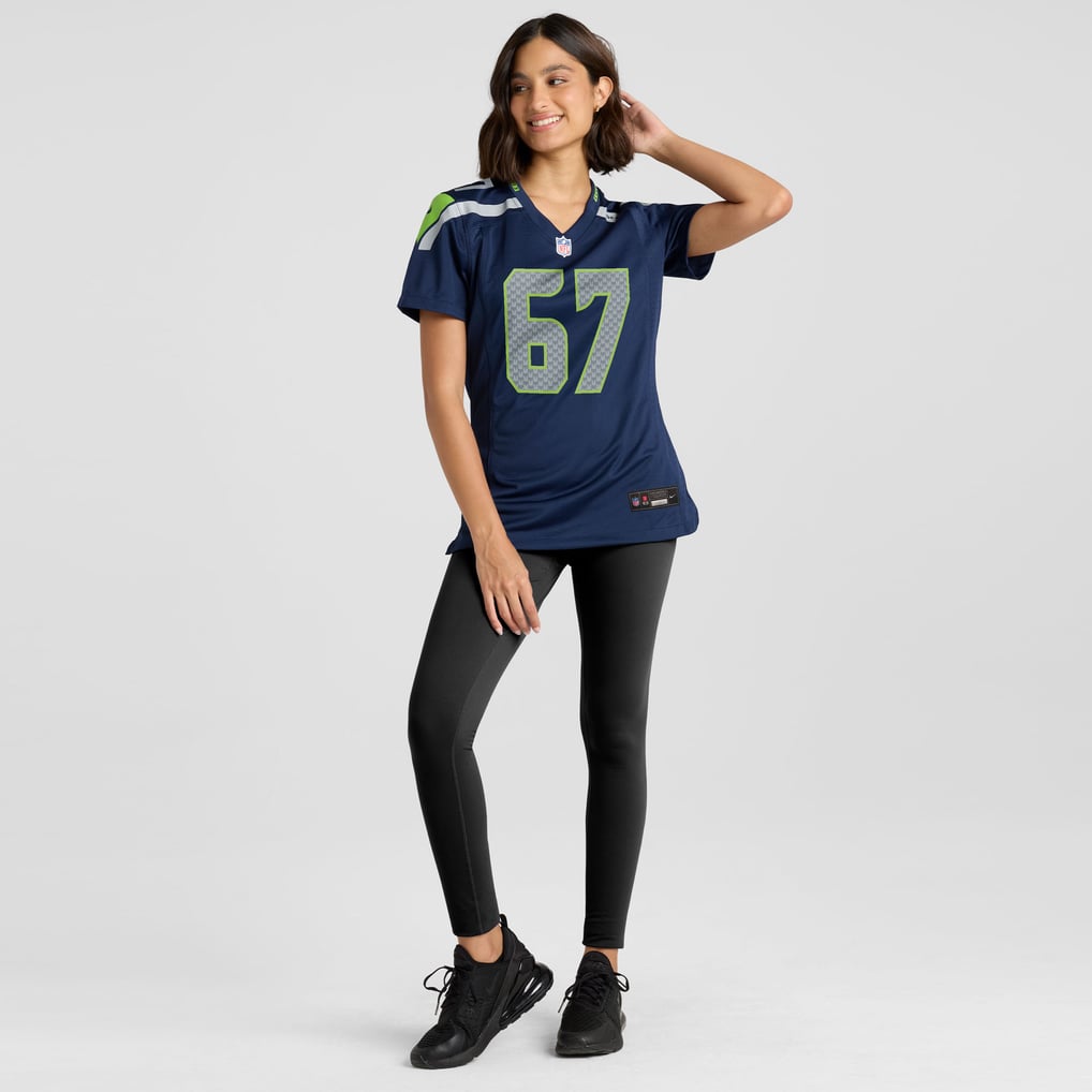 Women's Seattle Seahawks Charles Cross Nike  College Navy Team Game Jersey - Image 5