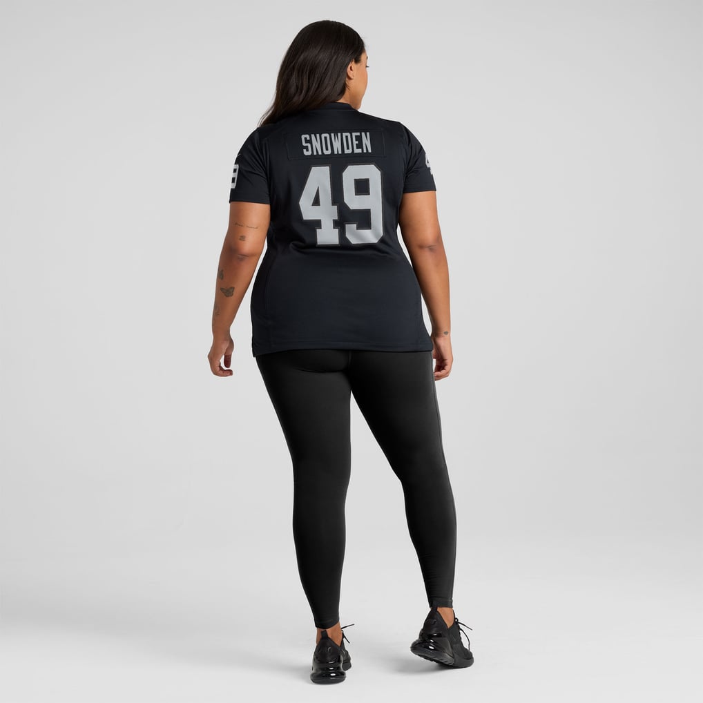 Women's Las Vegas Raiders Charles Snowden Nike  Black Team Game Jersey - Image 8