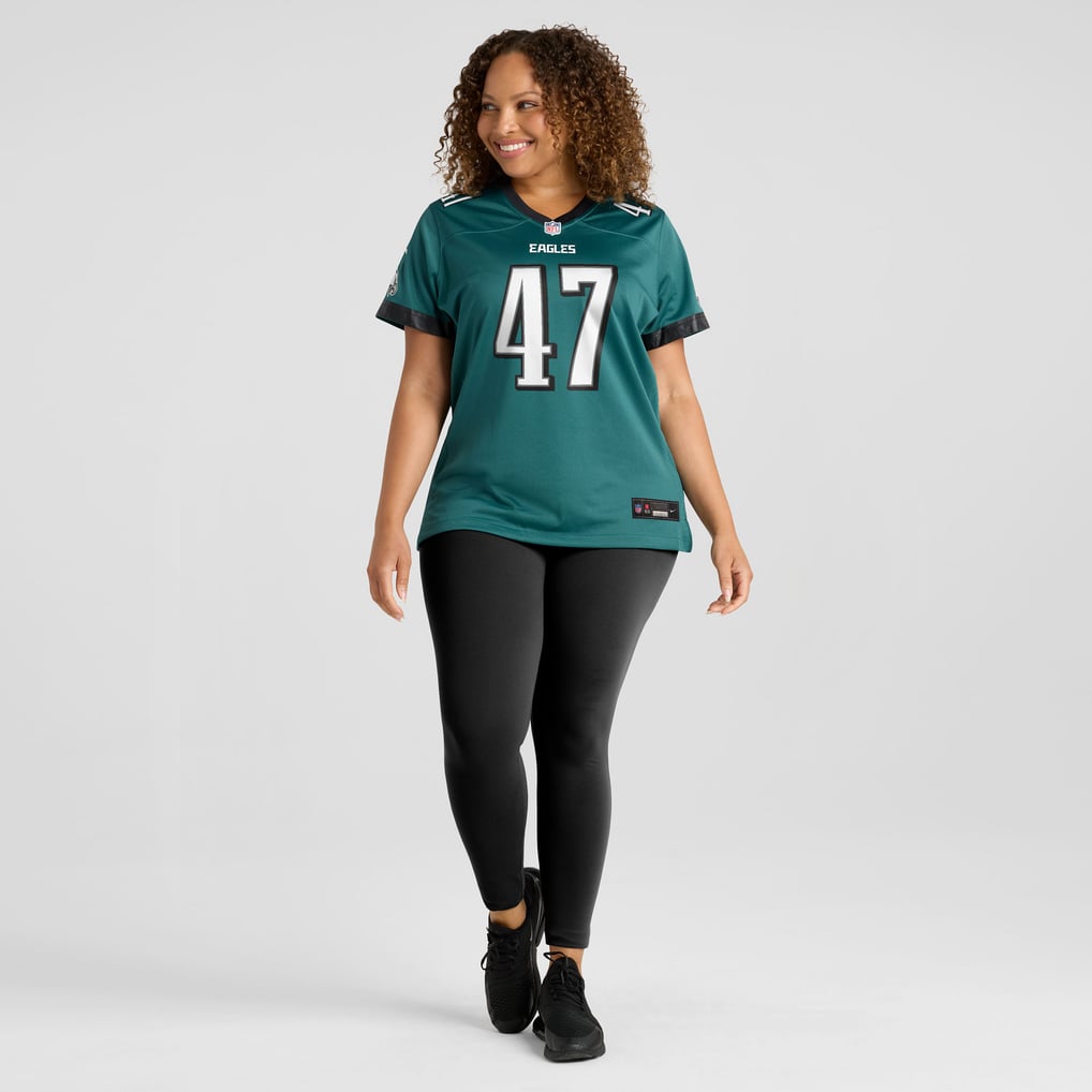 Women's Philadelphia Eagles Charley Hughlett Nike Midnight Green Team Game Jersey - Image 7