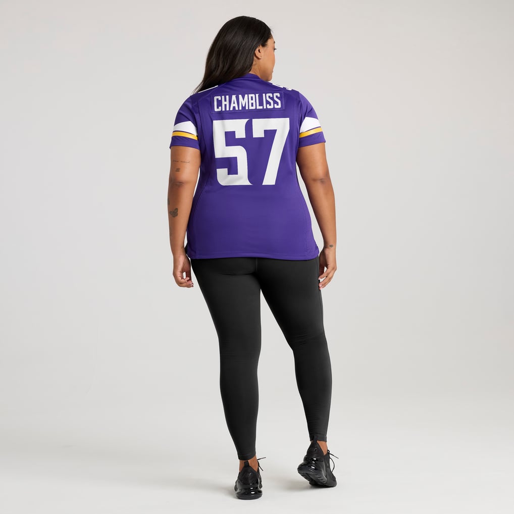 Women's Minnesota Vikings Chaz Chambliss Nike  Purple Team Game Jersey - Image 8