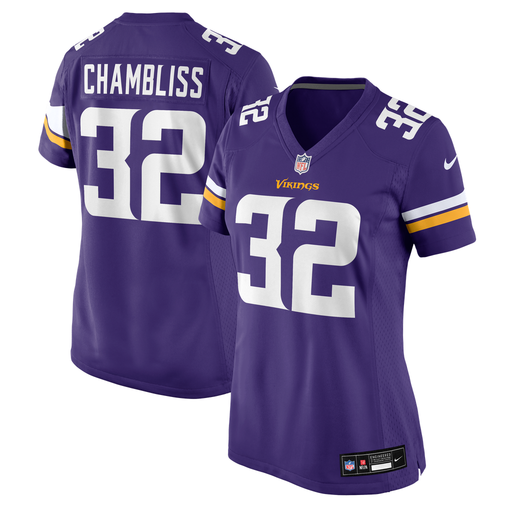 Women's Minnesota Vikings Chaz Chambliss Nike Purple Team Game Jersey - Image 2
