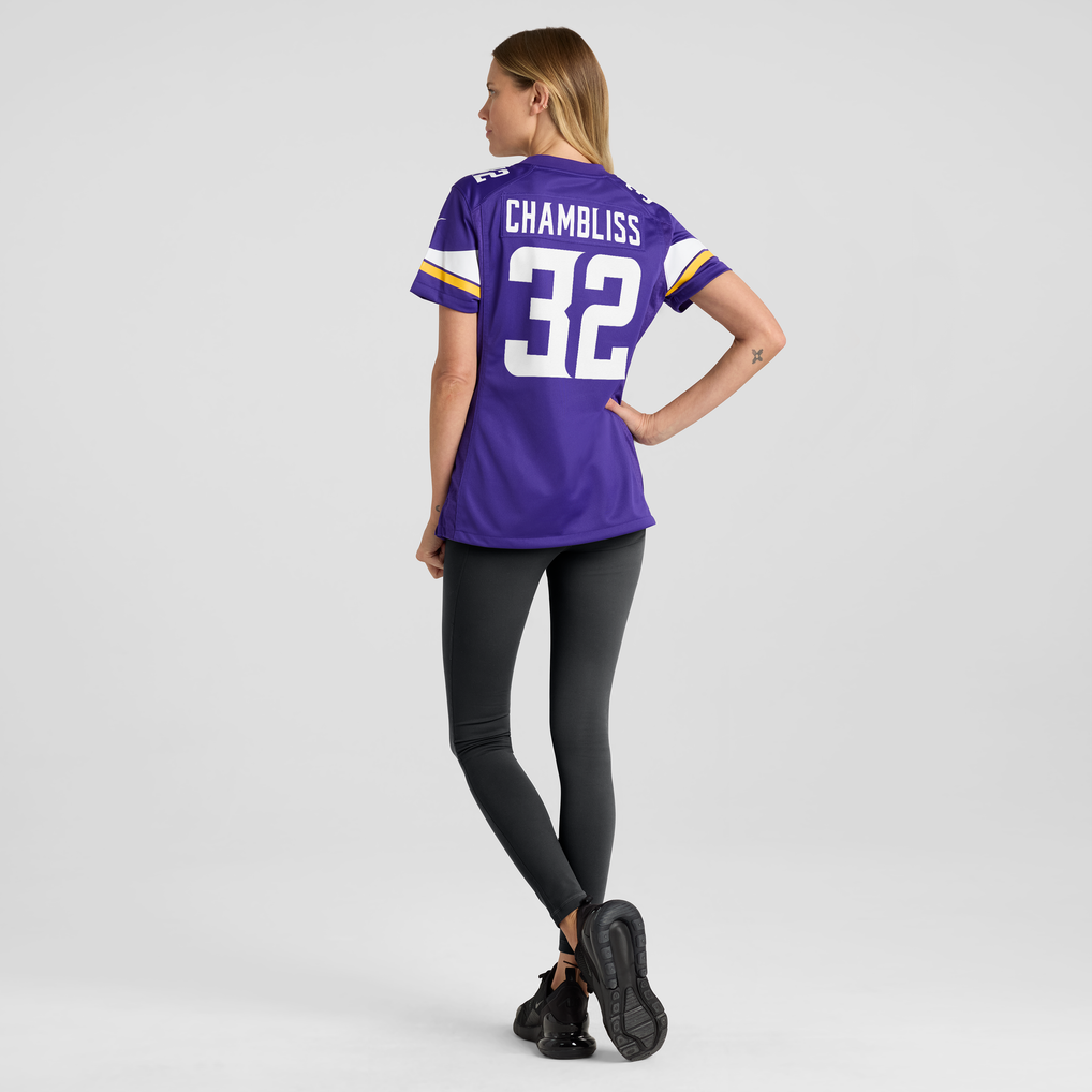 Women's Minnesota Vikings Chaz Chambliss Nike Purple Team Game Jersey - Image 4