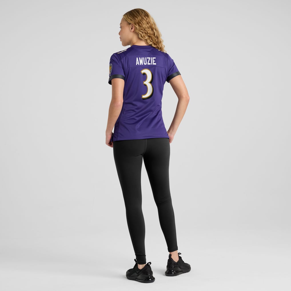 Women's Baltimore Ravens Chidobe Awuzie Nike Purple Team Game Jersey