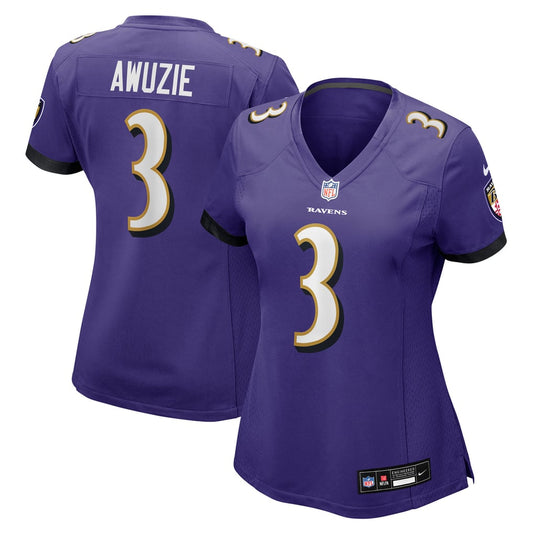 Women's Baltimore Ravens Chidobe Awuzie Nike Purple Team Game Jersey
