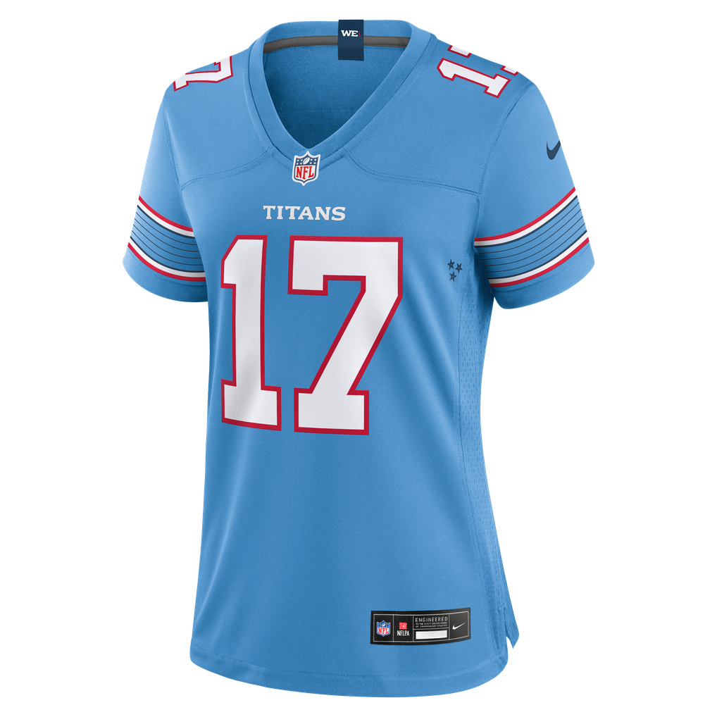 Women's Tennessee Titans Chimere Dike Nike  Light Blue Team Game Jersey - Image 3