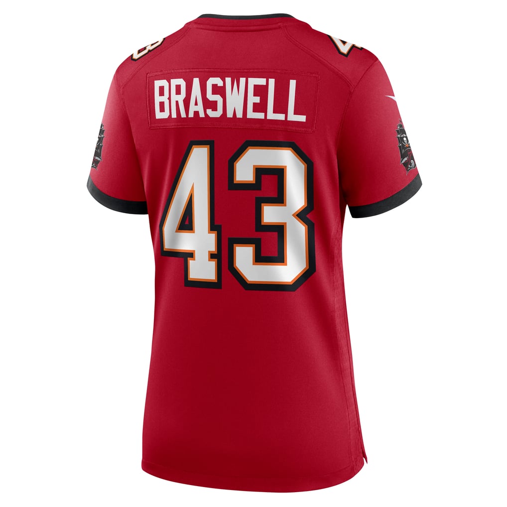 Women's Tampa Bay Buccaneers Chris Braswell Nike  Red Team Game Jersey - Image 4