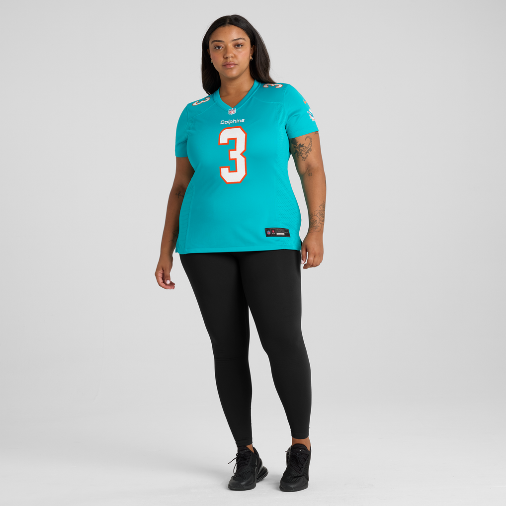 Women's Miami Dolphins Chris Johnson Nike Aqua Team Game Jersey - Image 5
