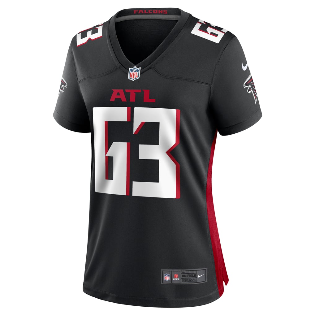 Women's Atlanta Falcons Chris Lindstrom Nike Black Team Game Jersey