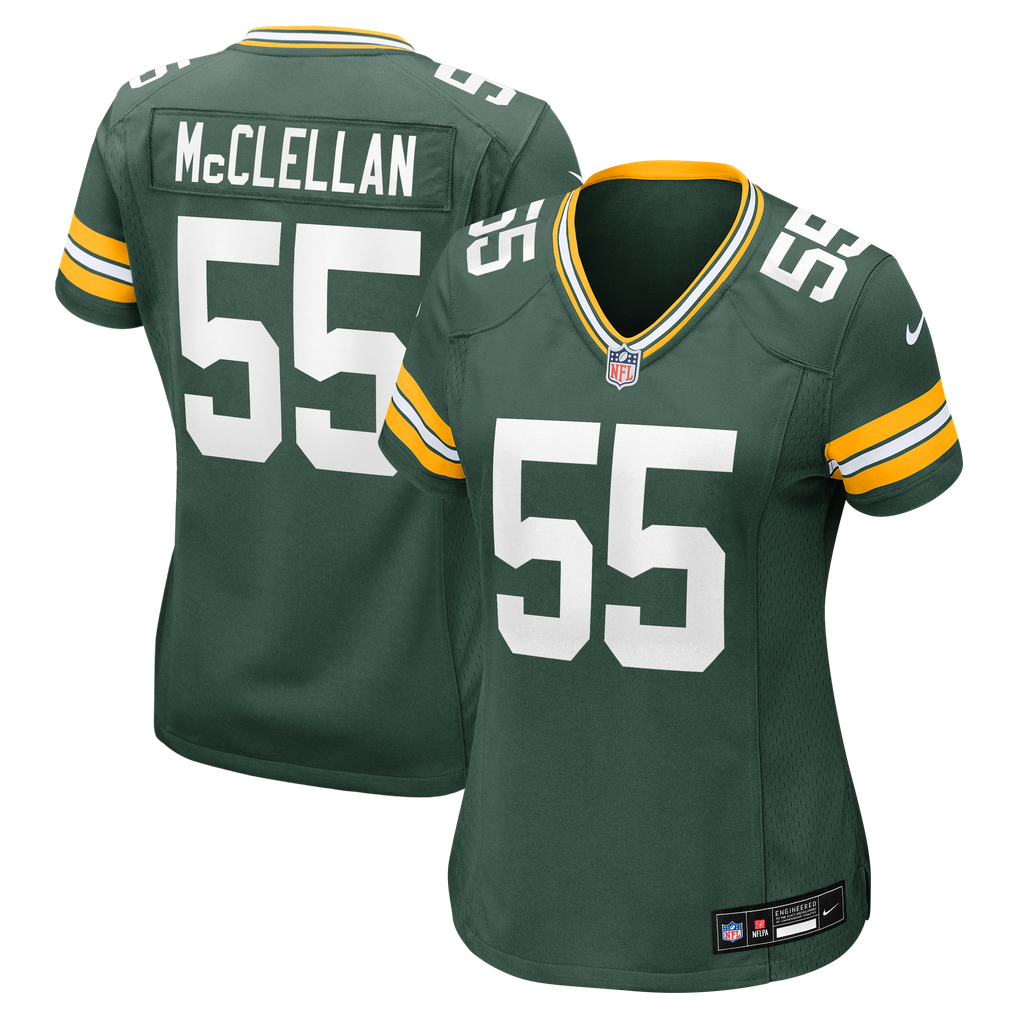 Women's Green Bay Packers Chris McClellan Nike Green Team Game Jersey - Image 1