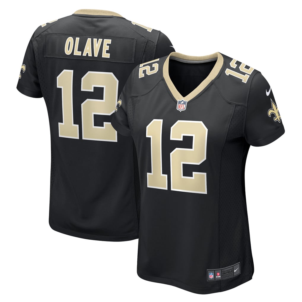 Women's New Orleans Saints Chris Olave Nike Black Game Player Jersey - Image 2