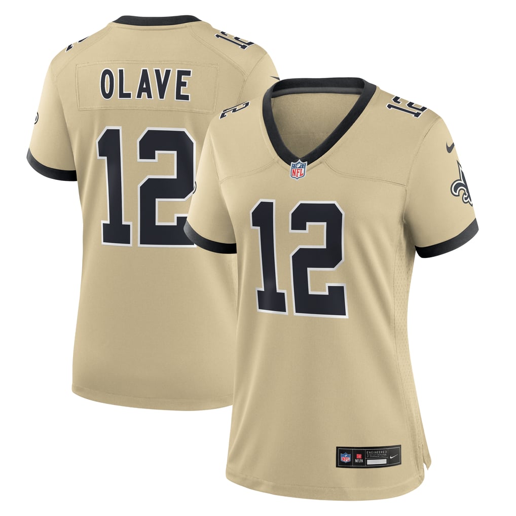 Women's New Orleans Saints Chris Olave Nike Gold Gameday Golds Alternate Game Player Jersey - Image 2