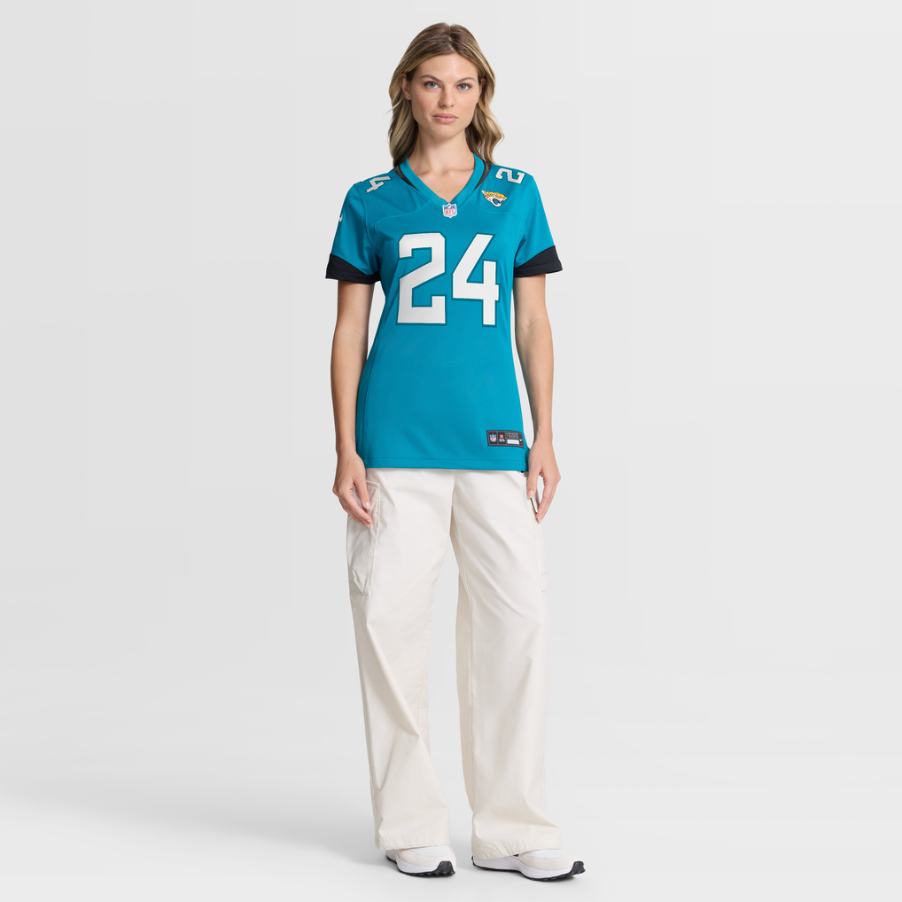 Women's Jacksonville Jaguars Chris Rodriguez Jr. Nike Teal Team Game Jersey - Image 3