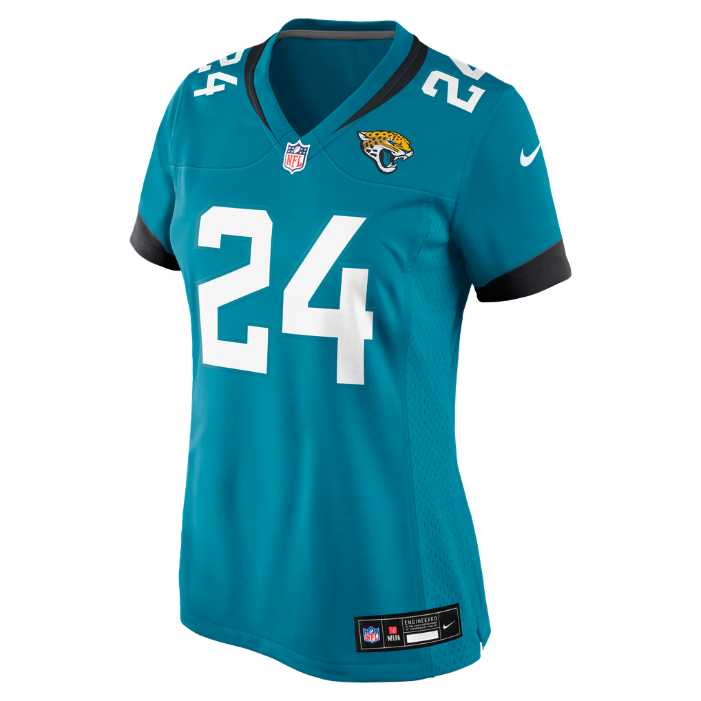 Women's Jacksonville Jaguars Chris Rodriguez Jr. Nike Teal Team Game Jersey - Image 7