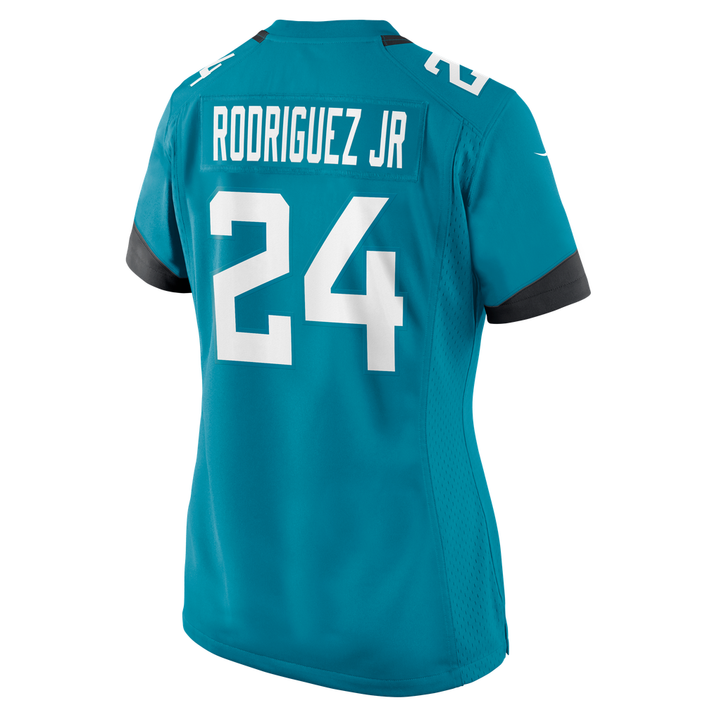 Women's Jacksonville Jaguars Chris Rodriguez Jr. Nike Teal Team Game Jersey - Image 8