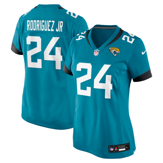 Women's Jacksonville Jaguars Chris Rodriguez Jr. Nike Teal Team Game Jersey - Image 1