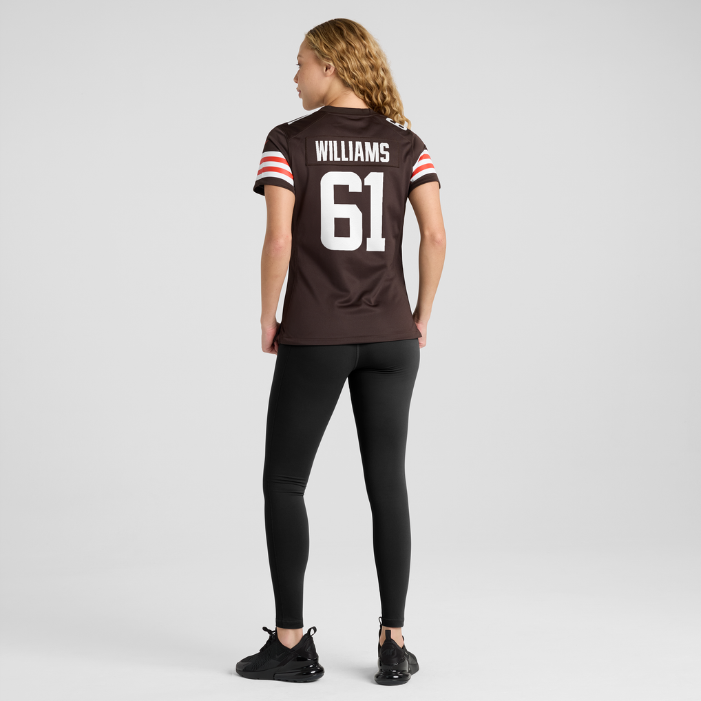 Women's Cleveland Browns Chris Williams Nike Brown Team Game Jersey - Image 4