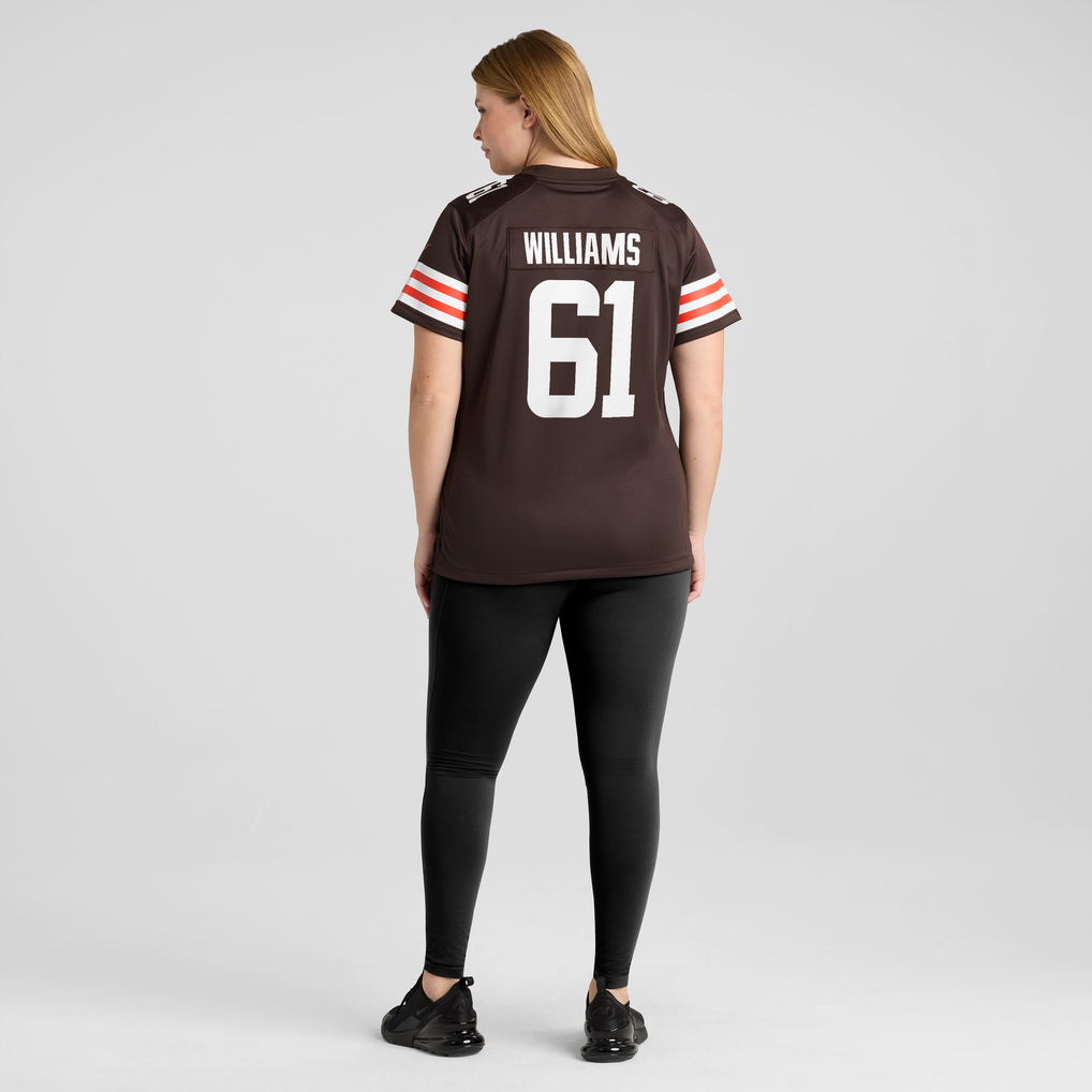 Women's Cleveland Browns Chris Williams Nike Brown Team Game Jersey - Image 6
