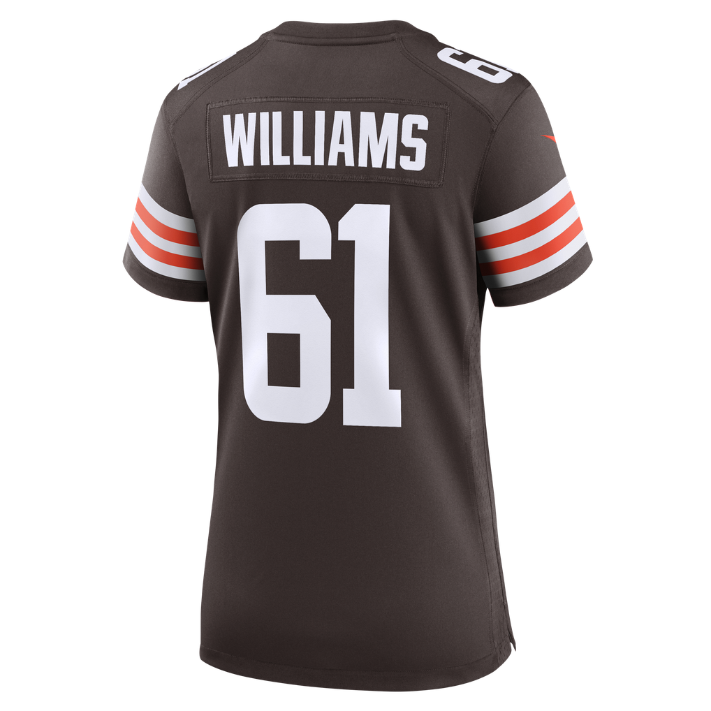 Women's Cleveland Browns Chris Williams Nike Brown Team Game Jersey - Image 8