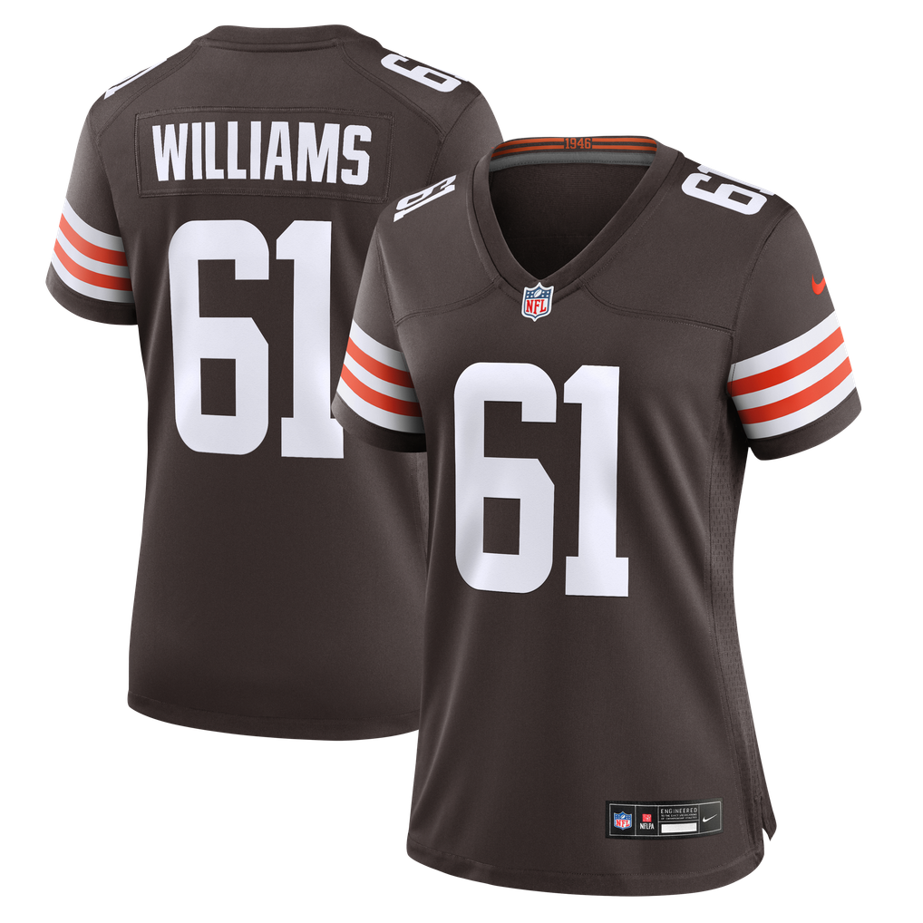 Women's Cleveland Browns Chris Williams Nike Brown Team Game Jersey - Image 1