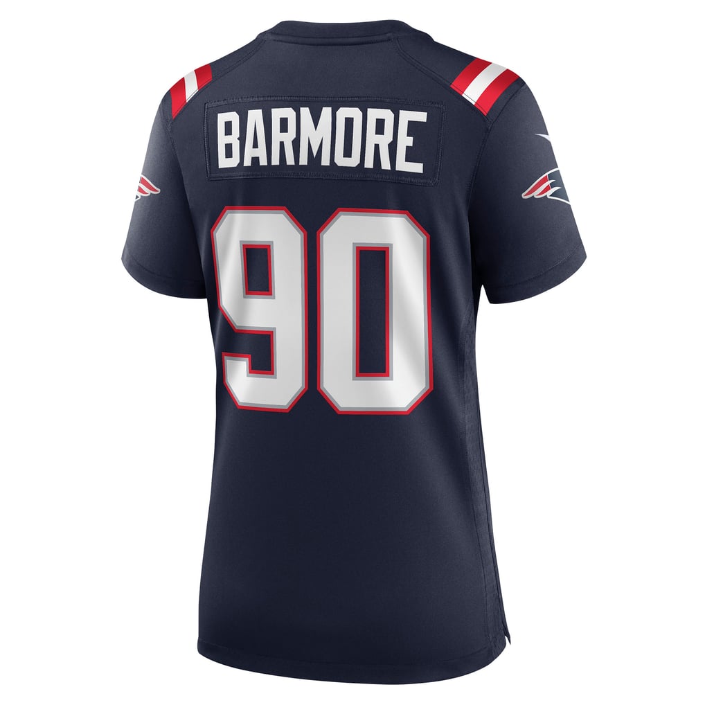 Women's New England Patriots Christian Barmore Nike Navy Game Jersey - Image 4