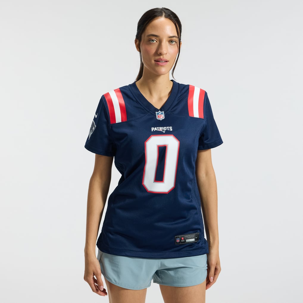 Women's New England Patriots Christian Gonzalez Nike  Navy Team Game Jersey - Image 3
