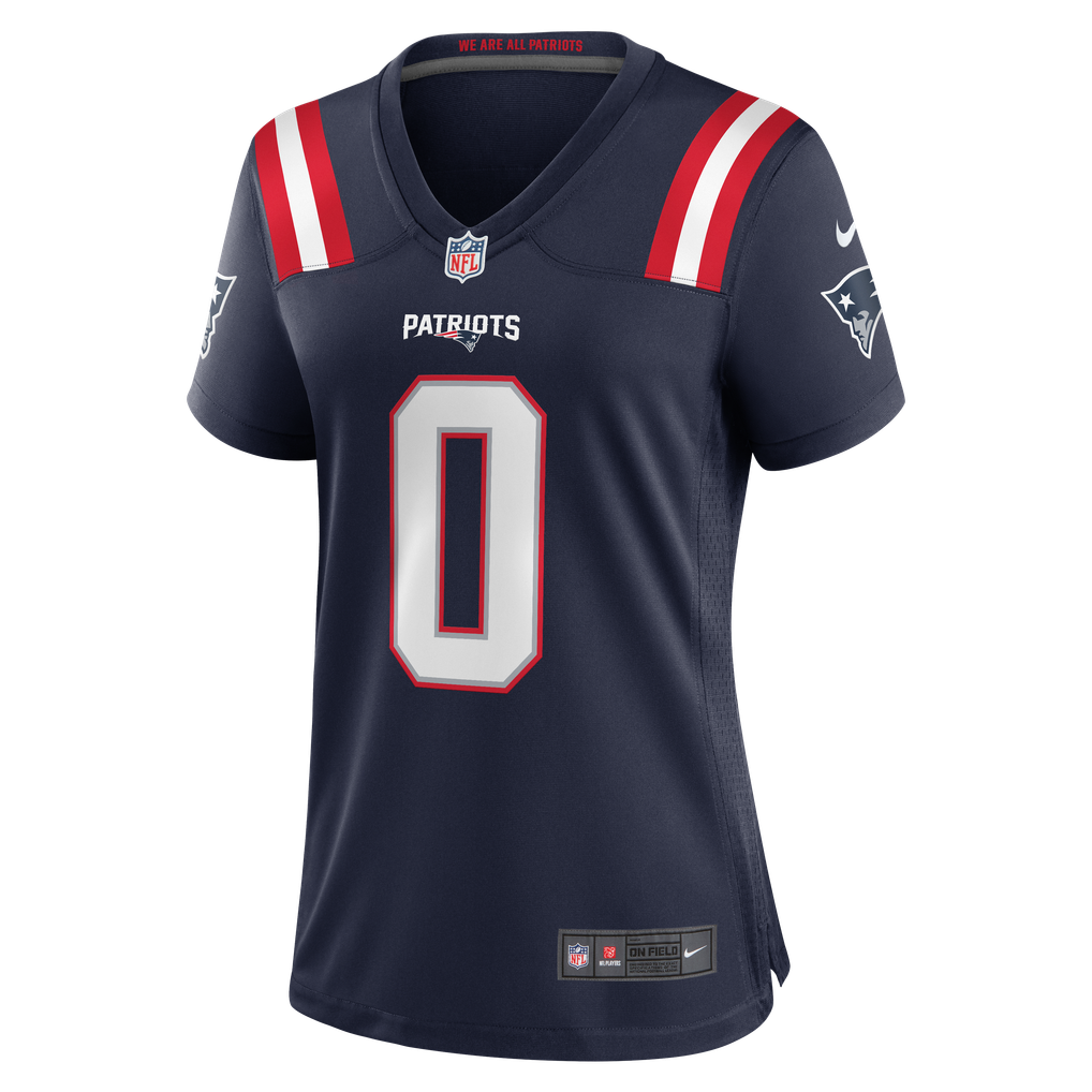 Women's New England Patriots Christian Gonzalez Nike  Navy Team Game Jersey - Image 7