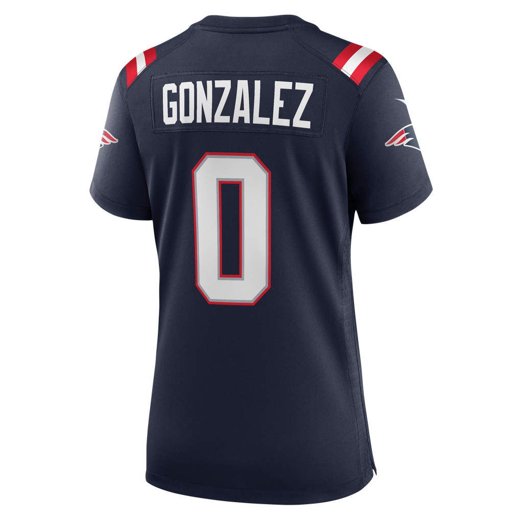Women's New England Patriots Christian Gonzalez Nike  Navy Team Game Jersey - Image 8