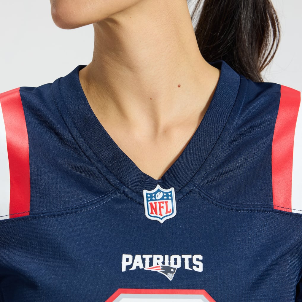 Women's New England Patriots Christian Gonzalez Nike  Navy Team Game Jersey - Image 9