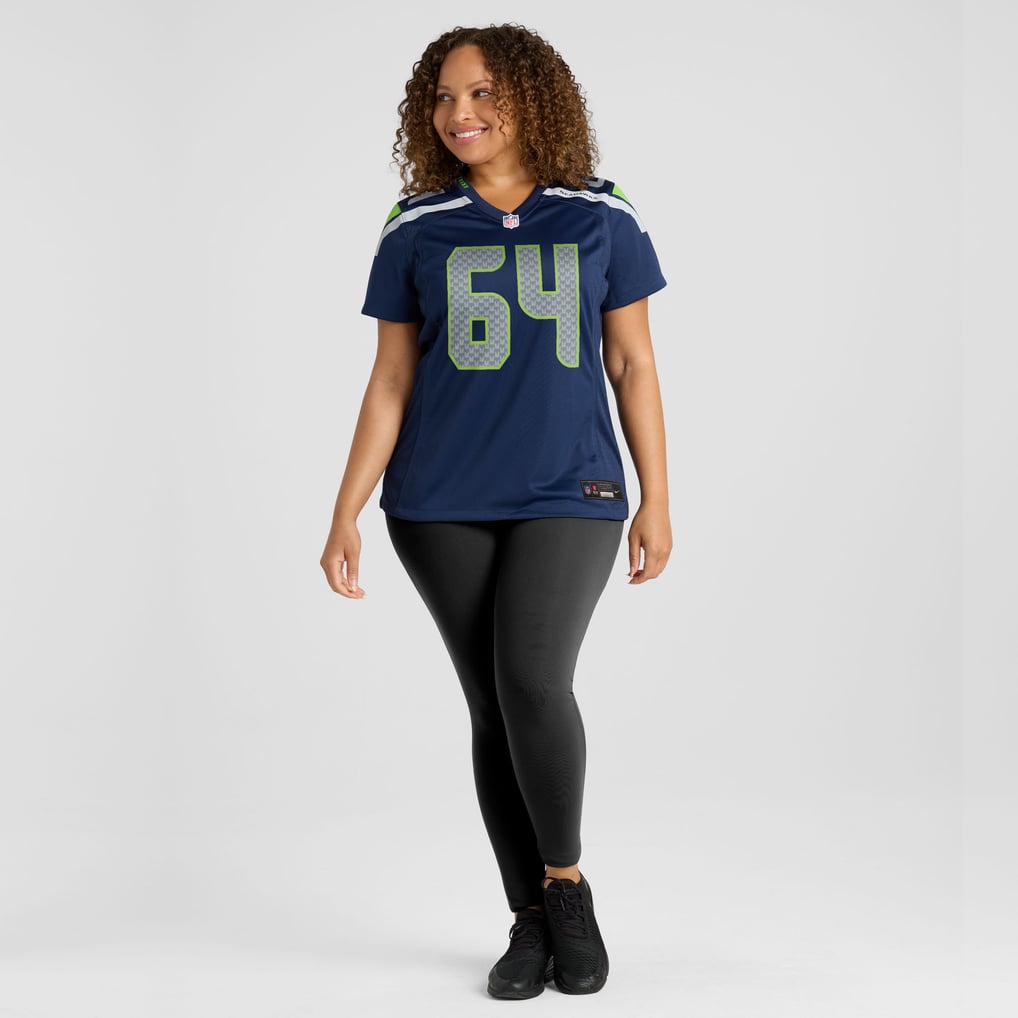 Women's Seattle Seahawks Christian Haynes Nike  College Navy Team Game Jersey - Image 7