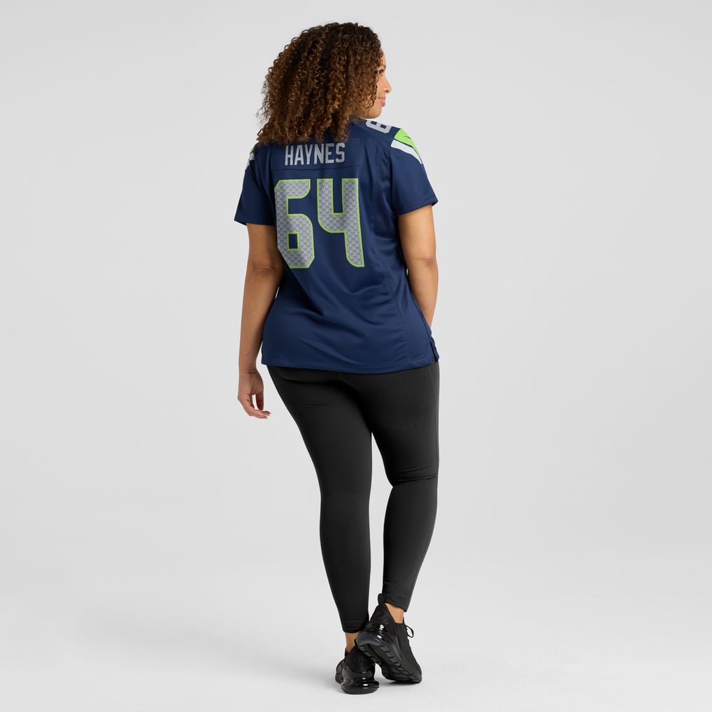 Women's Seattle Seahawks Christian Haynes Nike  College Navy Team Game Jersey - Image 8