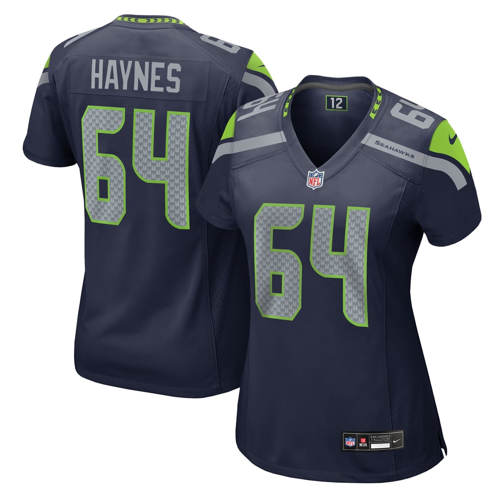 Women's Seattle Seahawks Christian Haynes Nike  College Navy Team Game Jersey - Image 1